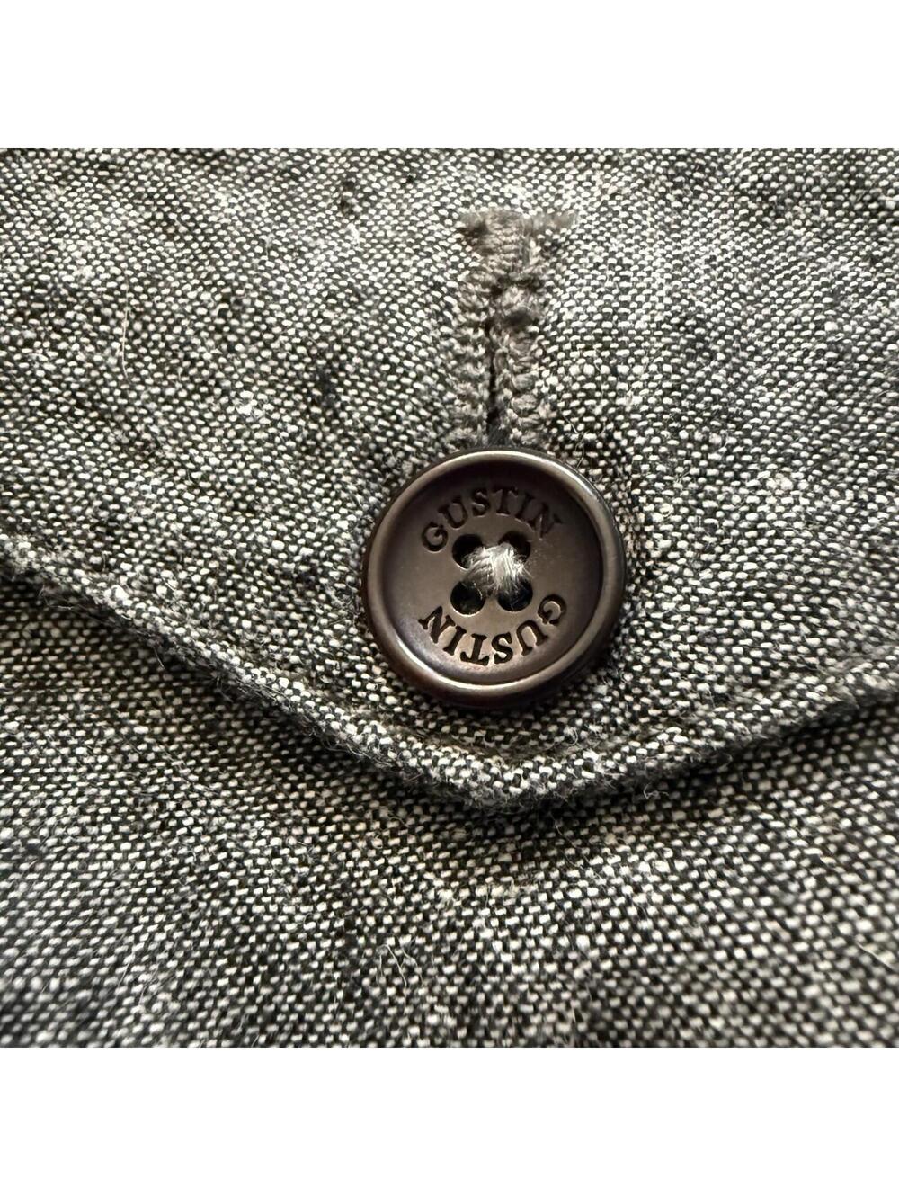 GUSTIN Men's Gray Cotton Shorts Button & Zip up with Pockets. Boating Style - Picture 8 of 9
